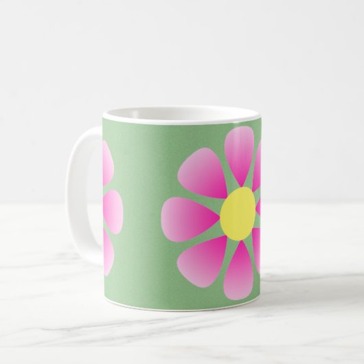 Rosa Halbbild Kaffeetasse (Vorderseite Links)