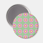 Rosa Halbbild Magnet (Vorderseite/Rückseite)