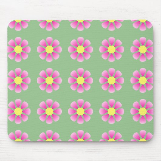 Rosa Halbbild Mousepad (Vorne)