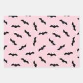 Rosa Halbblase zwischen Papierfledermaus und Spinn Geschenkpapier Set (Vorderseite 3)