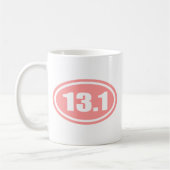 Rosa-Halbmarathon-Oval 13,1 Kaffeetasse (Links)