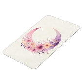 Rosa Halbmond mit Hübschen Blume Magnet (Linke Seite)