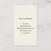 Rosa Halbmond mit Hübschen Blume Visitenkarte (Rückseite)