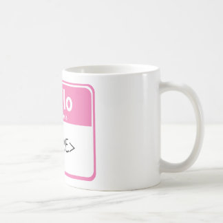 Rosa Hallo Mein Name ist:<NAME> Kaffeetasse