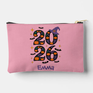 Rosa Halloween 2026 Kürbisse Hexenhut Gruselig Zubehörtasche