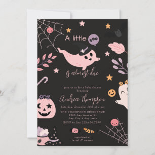 Rosa Halloween Baby Dusche Einladung