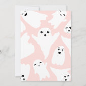 Rosa Halloween-Babydusche Einladung (Rückseite)