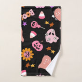 Rosa Halloween Badhandtuch Set (Handtuch)