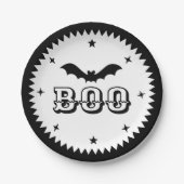 Rosa Halloween, Boo! Papierteller (Vorderseite)