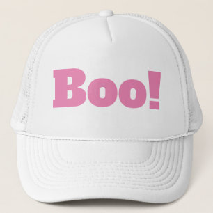 Rosa Halloween Boo Typo Costi Truckerkappe