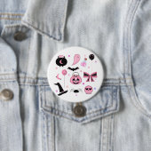 Rosa Halloween Button (Beispiel)