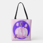 Rosa Halloween-Coquette-Kürbis mit Geistern Tasche (Rückseite)
