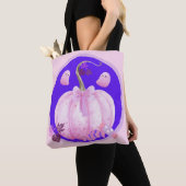 Rosa Halloween-Coquette-Kürbis mit Geistern Tasche (Von Nahem)