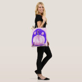 Rosa Halloween-Coquette-Kürbis mit Geistern Tasche (Am Model)