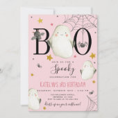 Rosa Halloween-Einladung Einladung (Vorderseite)