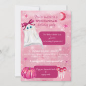 Rosa Halloween-Einladung für ein Mädchen Einladung (Vorderseite)