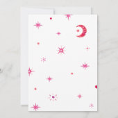 Rosa Halloween-Einladung für ein Mädchen Einladung (Rückseite)