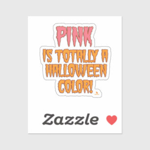 Rosa Halloween-Farb-Spaß-Kunst-Vinyl-Aufkleber Aufkleber
