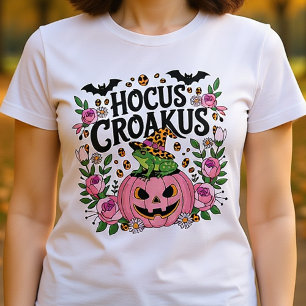 Rosa Halloween Frosch Hocus Croakus Tri-Blend Shirt