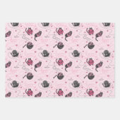 Rosa Halloween für Kinder Bootschiff Liebe Kätzche Geschenkpapier Set (Vorderseite)