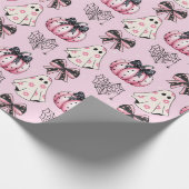 Rosa Halloween-Geist Geschenkpapier (Ecke)