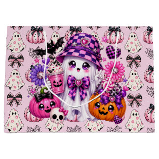 Rosa Halloween-Geist Große Geschenktüte