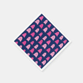 Rosa Halloween-Geister in Dark Blue Serviette (Ecke)