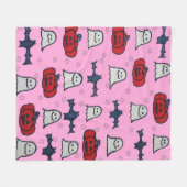 Rosa Halloween Gespenster, Fledermäuse und Kürbisl Fleecedecke (Vorderseite (Horizontal))