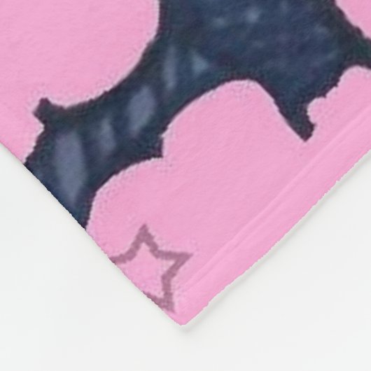 Rosa Halloween Gespenster, Fledermäuse und Kürbisl Fleecedecke (Ecke)