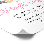 Rosa Halloween Ghost Little Boo Spate Night Diaper Poster (Ecke)