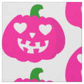 rosa Halloween-Herz-Kürbis-Jack-o-Lantern Stoff (Nahaufnahme)