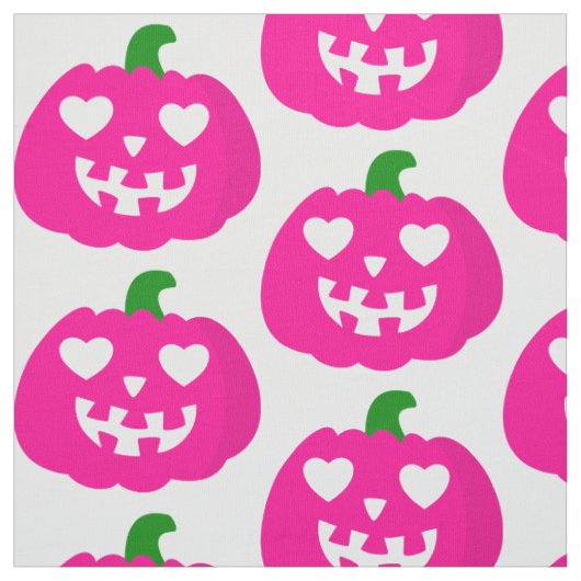 rosa Halloween-Herz-Kürbis-Jack-o-Lantern Stoff (Muster)