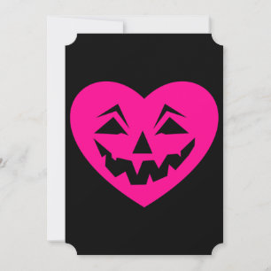 Rosa Halloween herzgotische Valentincreepie Einladung