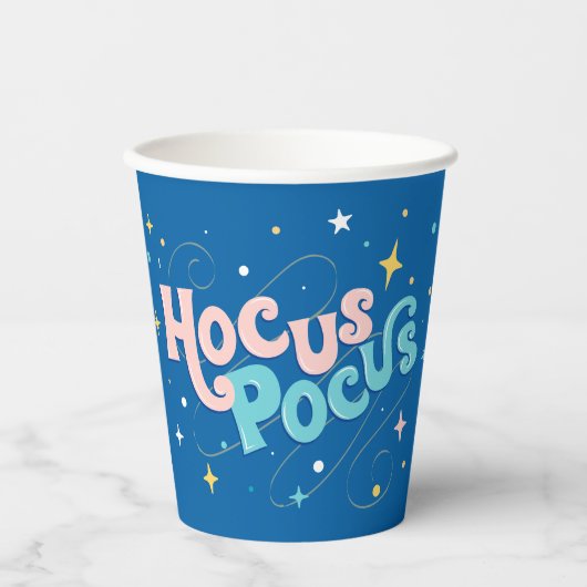 Rosa Halloween, Hocus Pocus Paper Cup Pappbecher (Vorderseite)