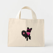 Rosa Halloween-Hundekostüm Mini Stoffbeutel (Vorne)