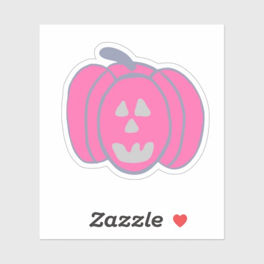 Rosa Halloween-Jack Aufkleber (Blatt)