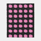 Rosa Halloween-Jack-Laternen Fleecedecke (Vorderseite)