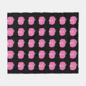 Rosa Halloween-Jack-Laternen Fleecedecke (Vorderseite (Horizontal))