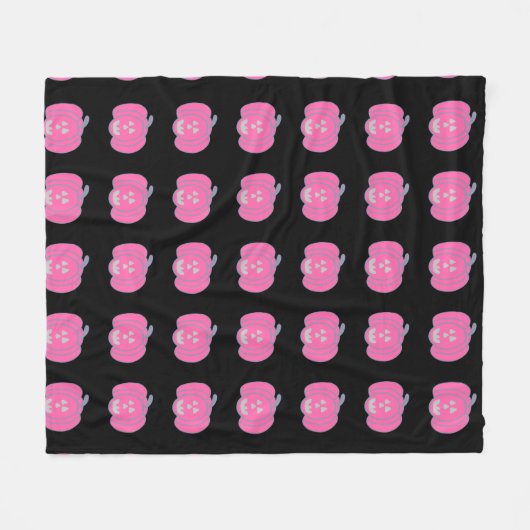 Rosa Halloween-Jack-Laternen Fleecedecke (Vorderseite (Horizontal))