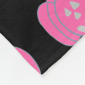 Rosa Halloween-Jack-Laternen Fleecedecke (Ecke)