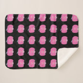 Rosa Halloween-Jack-Laternen Sherpadecke (Vorderseite (Horizontal))