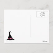 Rosa Halloween-Karte Postkarte (Rückseite)
