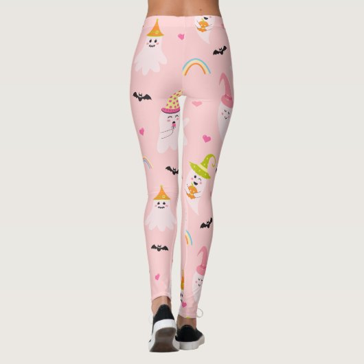 Rosa Halloween-Leggings Leggings (Rückseite)