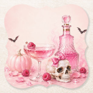 Rosa Halloween Mädchen Nacht Boo Ze Cocktailpart Untersetzer