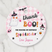 Rosa Halloween Niedlich Ghost 1. Geburtstag Geschenkanhänger (Vorderseite)