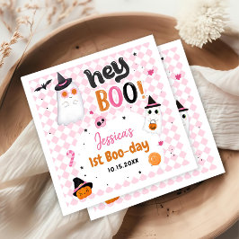 Rosa Halloween Niedlich Ghost 1. Geburtstag Serviette