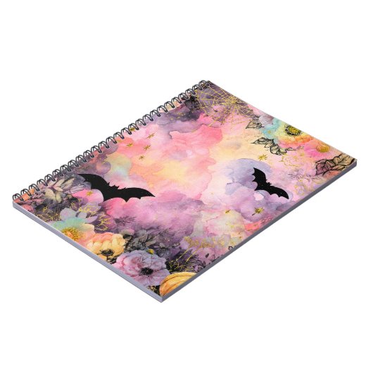 Rosa Halloween Notizblock (Linke Seite)