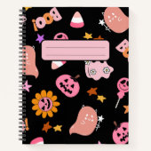 Rosa Halloween Notizblock (Vorderseite)