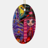 Rosa Halloween-Ornament Keramikornament (Rechts)