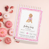 Rosa Halloween-Party Einladung Hund halloween